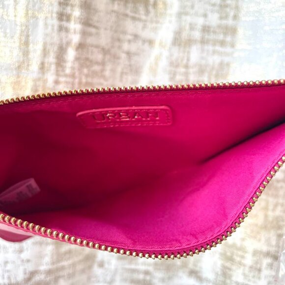 Ithaca Woven Neoprene Tote With Pouch Urban Expressions Magenta Vegan NWT - Picture 5 of 8